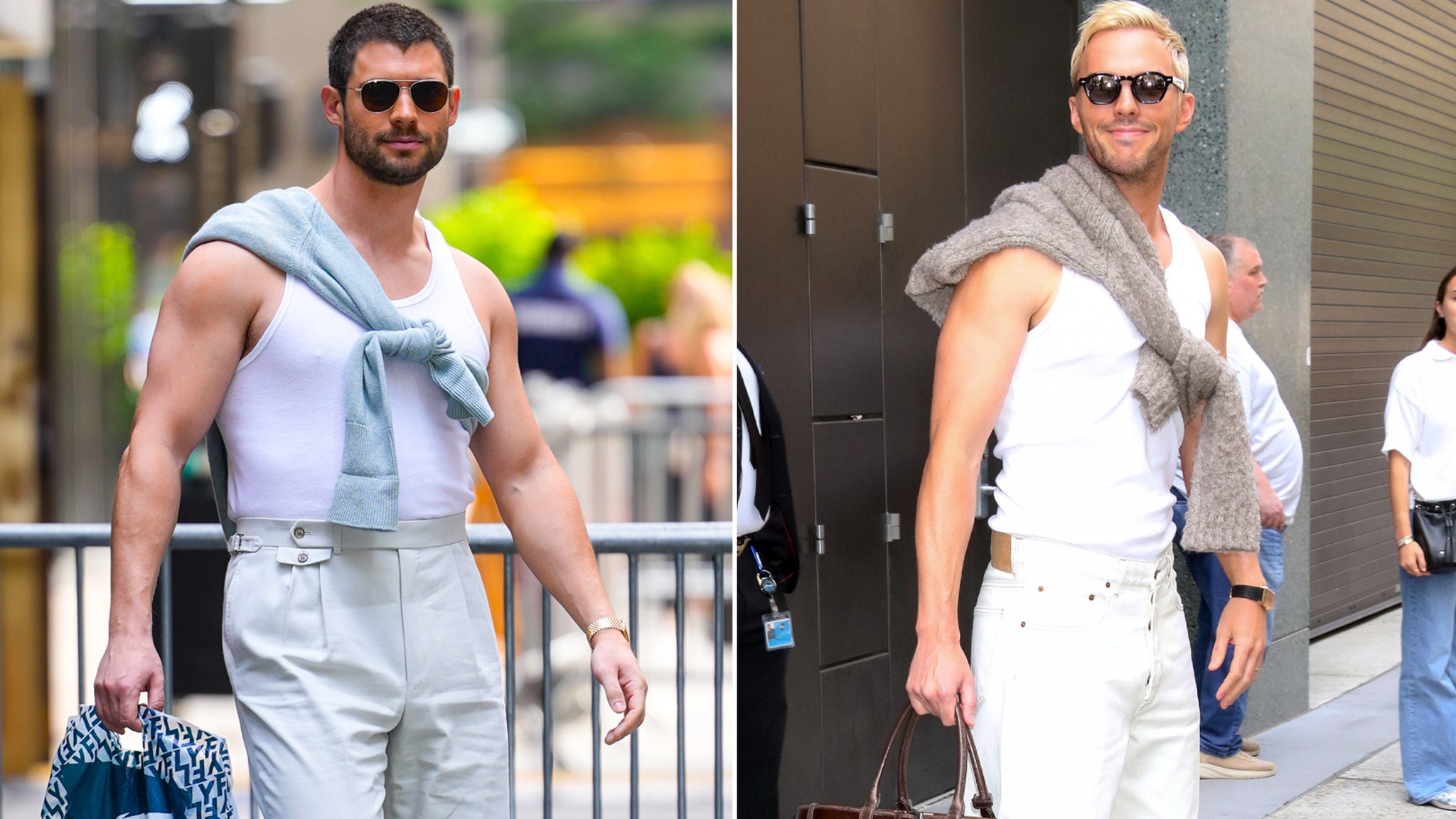 David Corenswet Trolls Superman Costar Nicholas Hoult with Matching Outfit