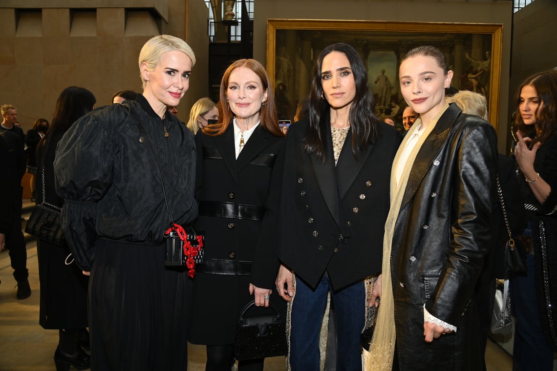 Which celebrities were front row of Paris Fashion Week fall-winter 2022-2023?