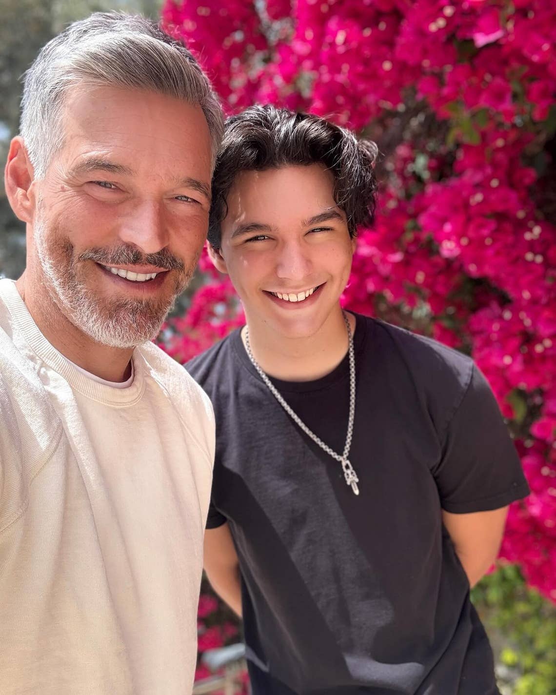"We have birthday boy in the house! 🎉🎉🎉@jakecibrian is officially 18! Holy cow 🤯 ❤️" Eddie Cibrian and son Jake, who he shares with ex Brandi Glanville.