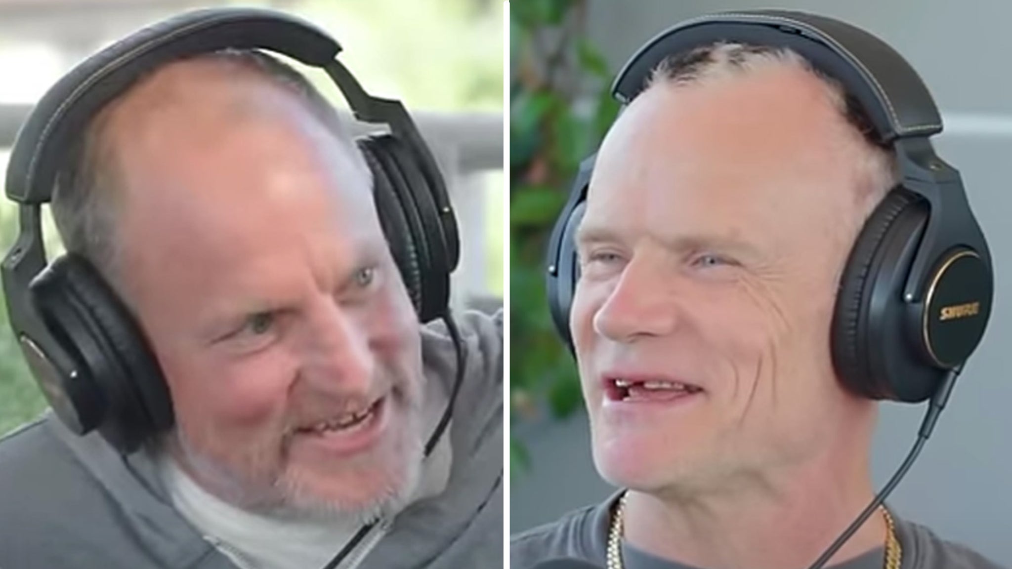 Woody Harrelson & Flea Recall Snowboarding ‘Stark Naked’ Down a Mountain