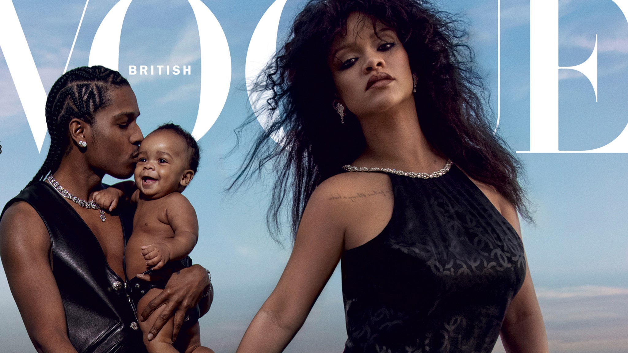 Rihanna, Baby and A$AP Rocky Cover British Vogue