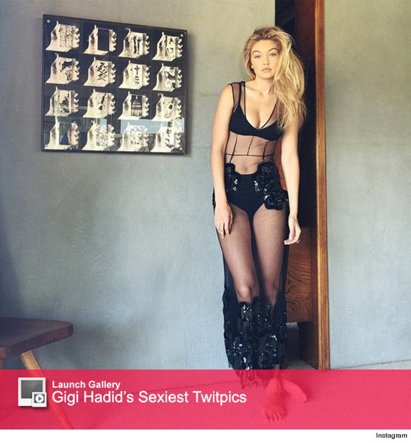 Model Gigi Paris stuns as she poses in lacy pink bikini in photoshoot