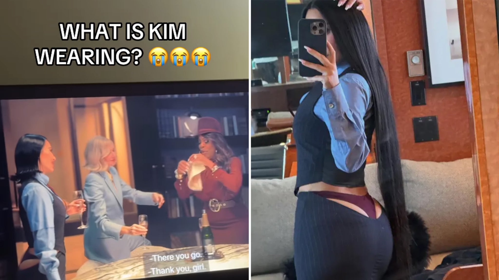 Kim Kardashian Shocks with Exposed Thong on All’s Fair: ‘Such a Try Hard’ Kim Kardashian Shocks with Exposed Thong on All’s Fair: ‘Such a Try Hard’