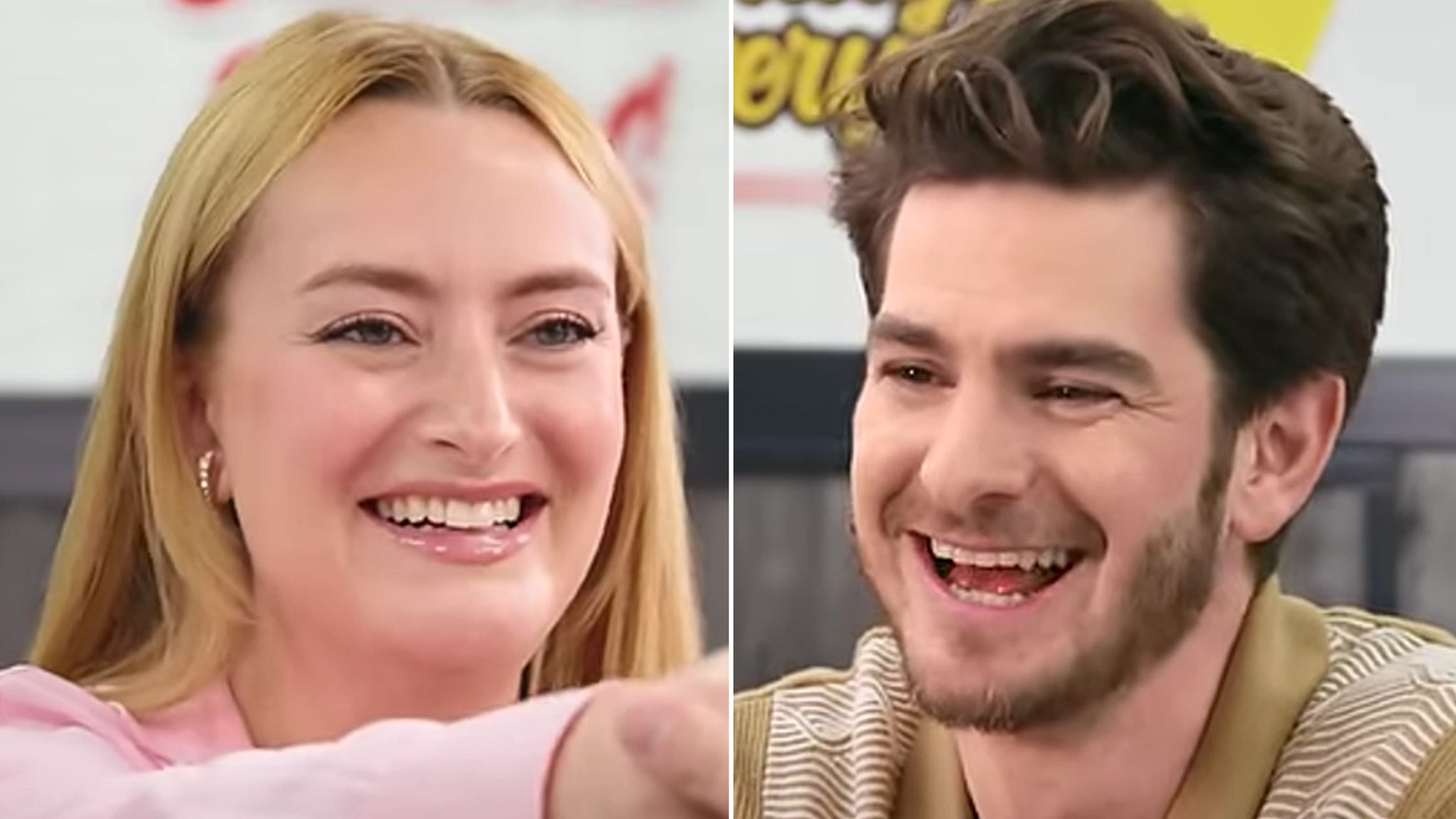 Andrew Garfield and Amelia Dimoldenberg Adorably Flirt in Highly-Anticipated 'Chicken Shop Date'