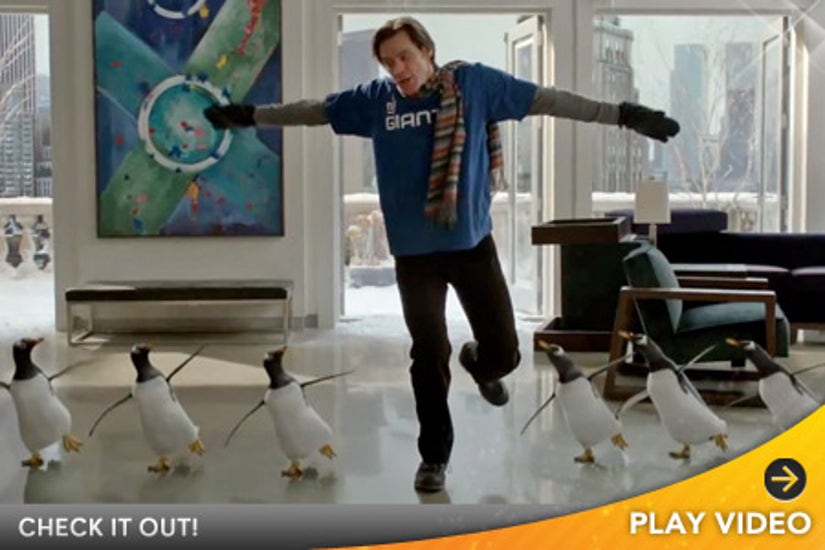 FIRST LOOK: Jim Carrey in 'Mr. Popper's Penguins' Trailer!