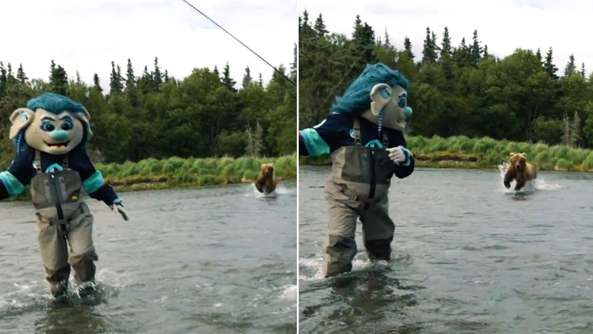 Seattle Kraken Mascot Buoy Survives Charging Real-Life