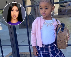 Cardi B and daughter Kulture match $8,000 pink Birkin bags