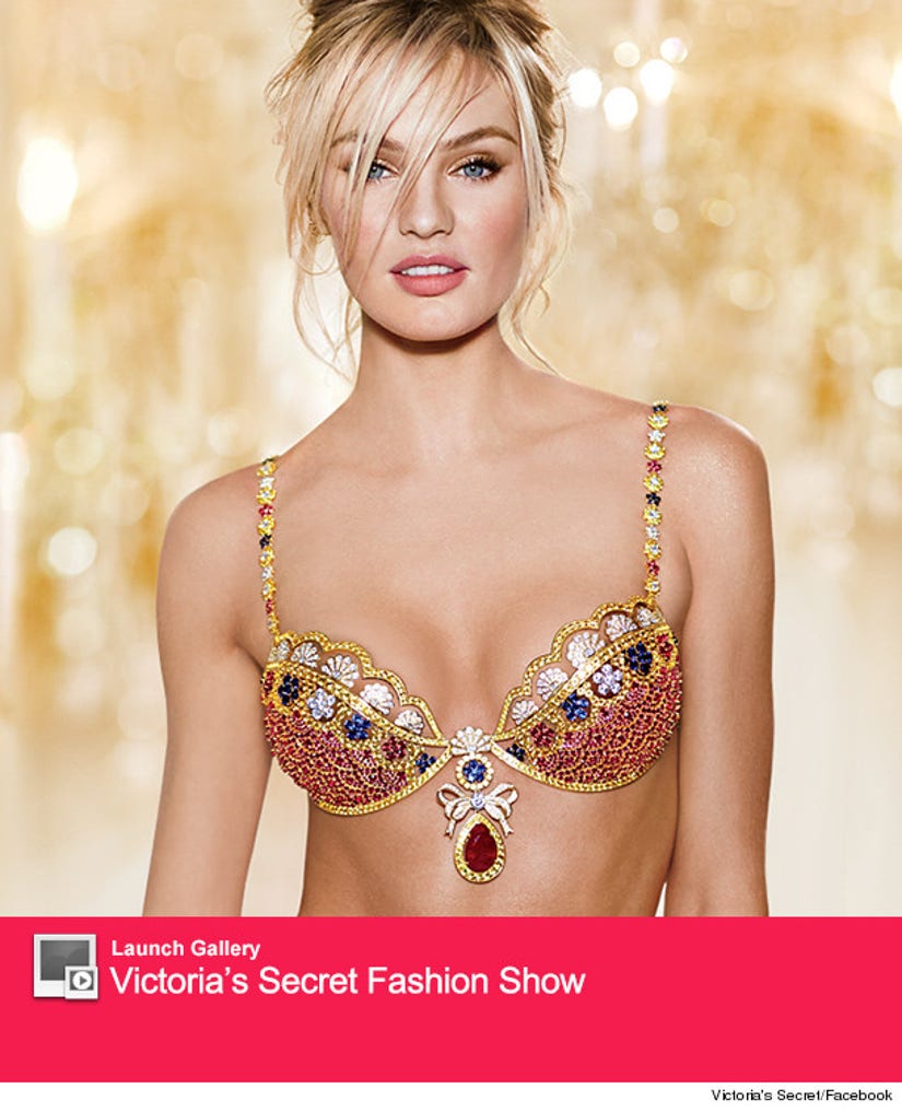 Candice Swanepoel talks about a Victoria Secret million bra made