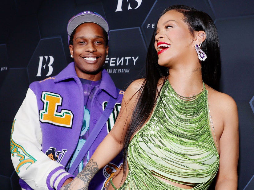 Rihanna and A$AP Rocky attend the Louis Vuitton Menswear News Photo -  Getty Images