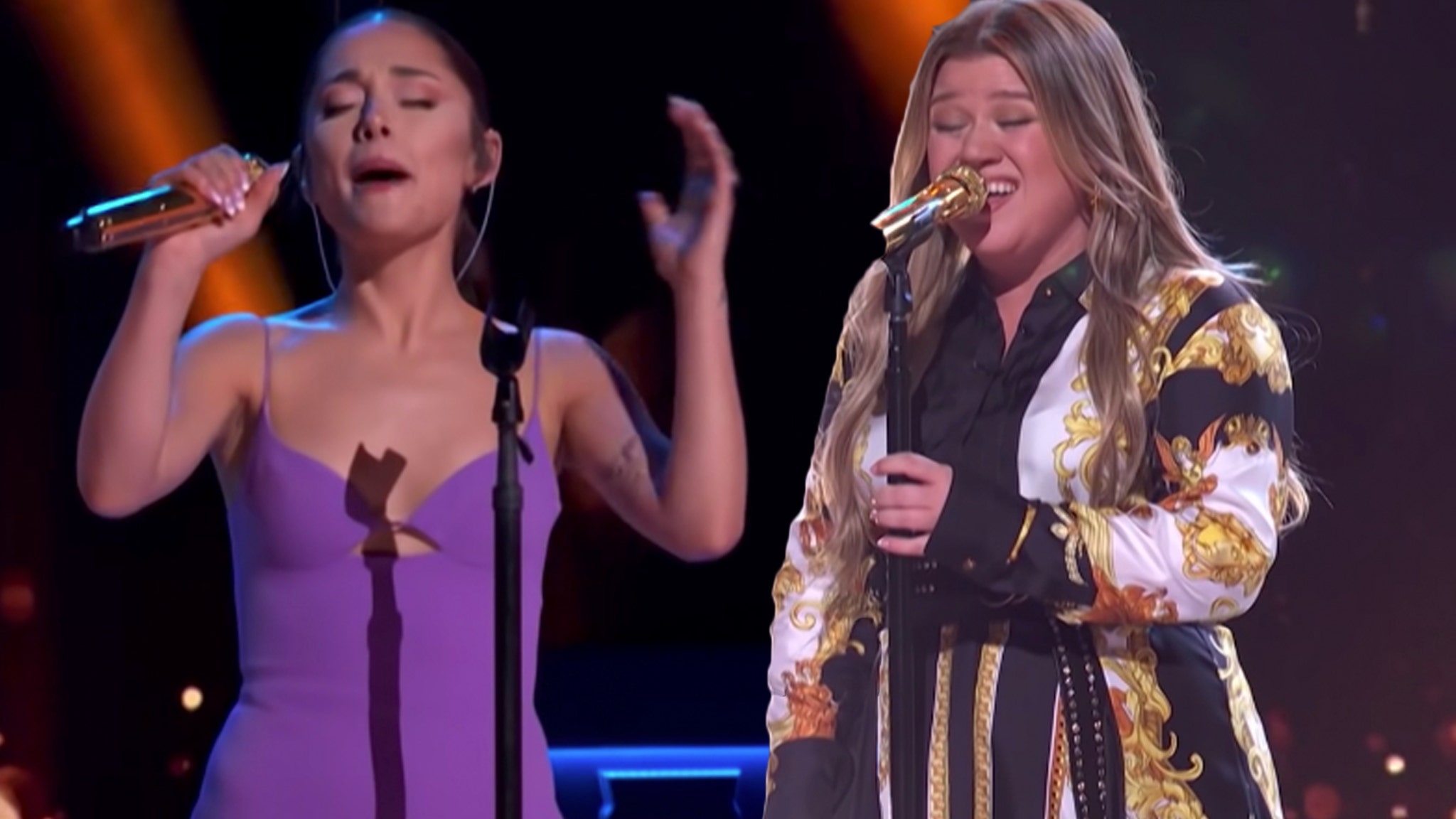 Ariana Grande, Kelly Clarkson Do Epic Karaoke Showdown to Britney ...