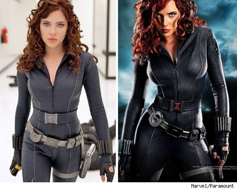Seagull Confuse double Scarlett Johansson in a Catsuit -- Just 'Cuz