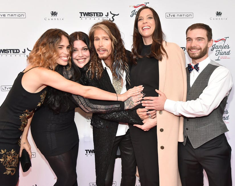 Steven Tyler Hits The Red Carpet With All Four of His Kids -- Including  Rarely-Seen Son!