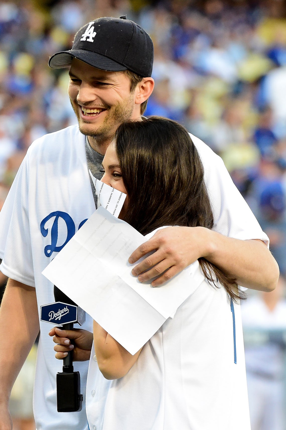 Ashton & Mila's Dodgers Game PDA