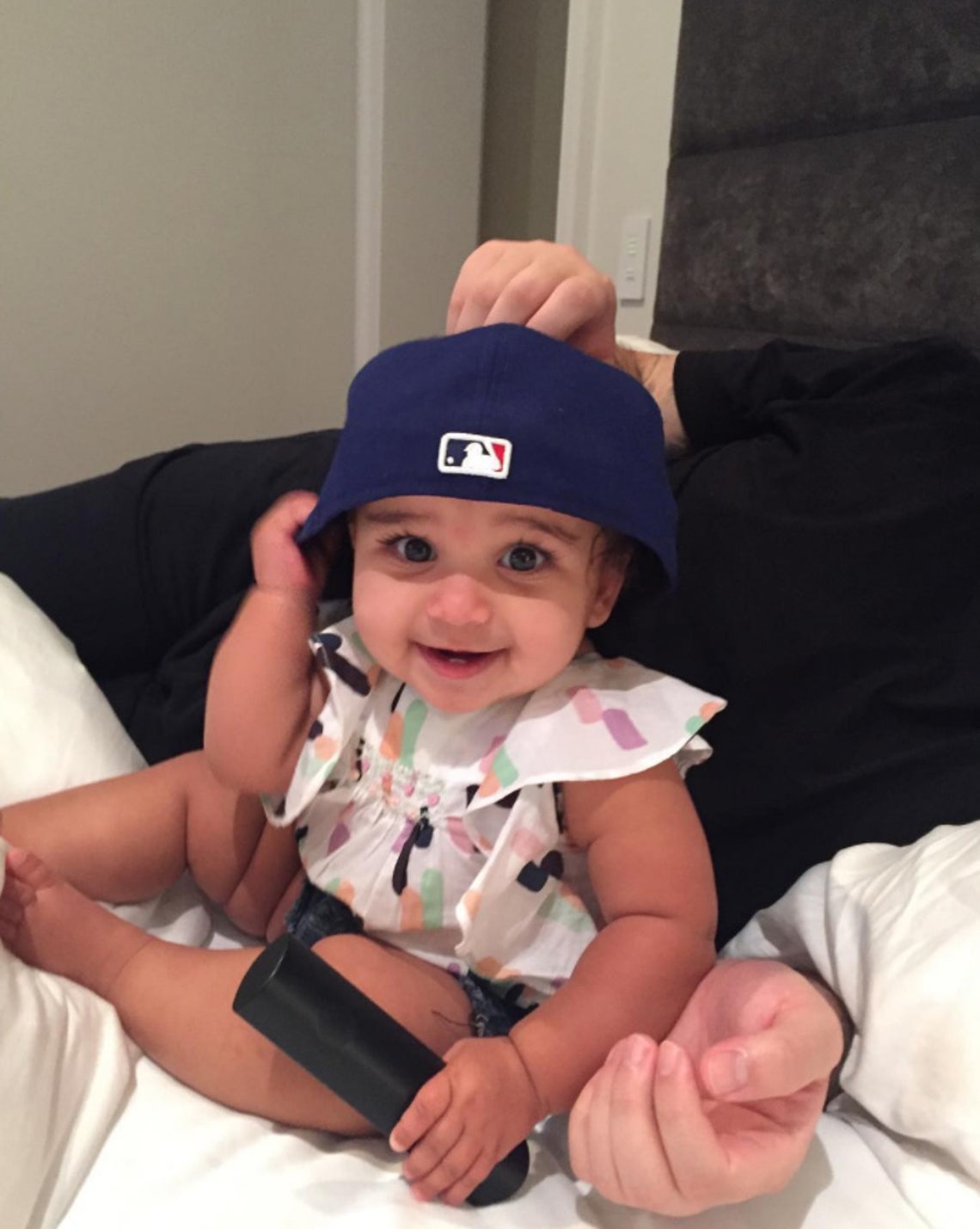 "I mean..... is this not the cutest picture you've ever seen? Daddy/Daughter time! So cute together!" Rob Kardashian with Baby Dream.