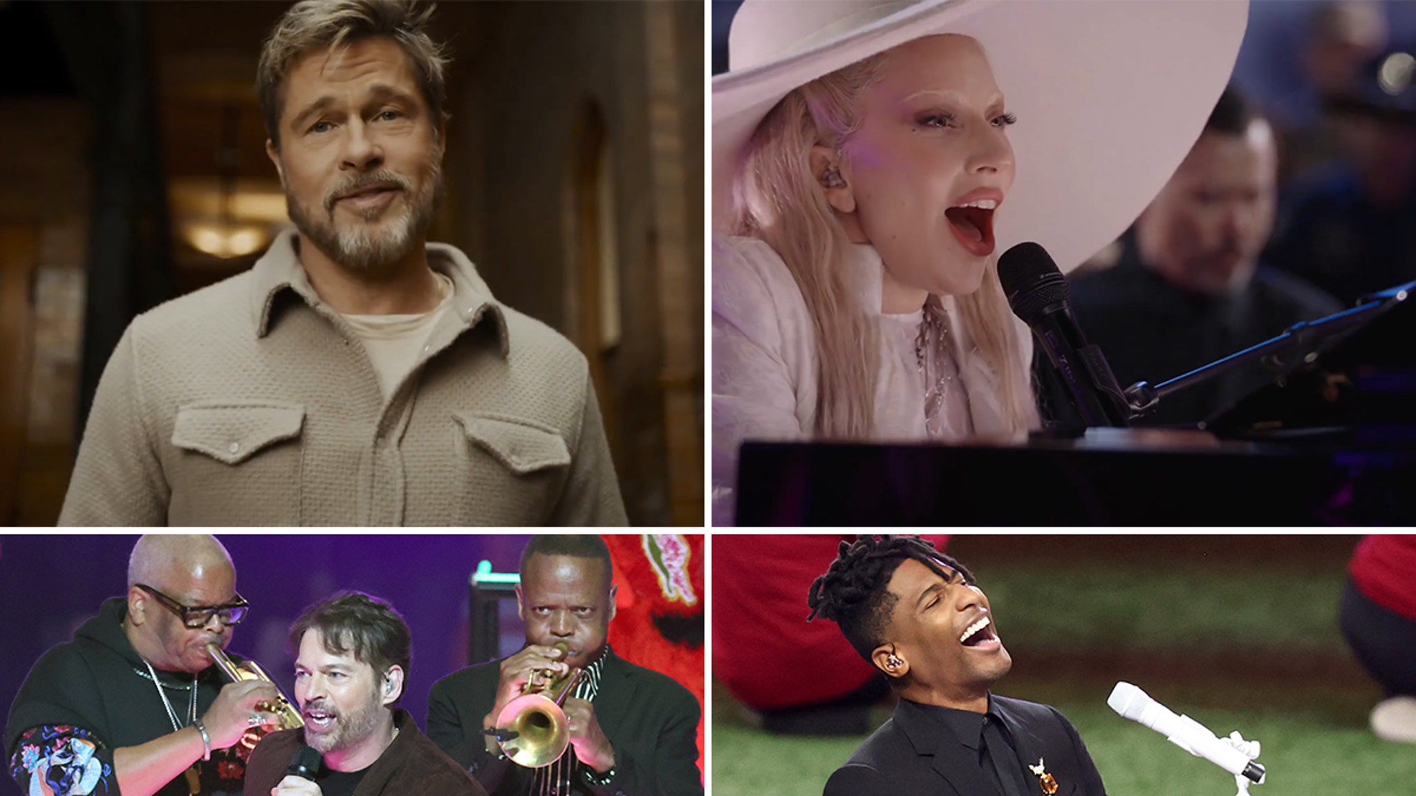 Super Bowl's Musical Kickoff with Brad Pitt, Lady Gaga Celebrates Spirit of USA, NOLA