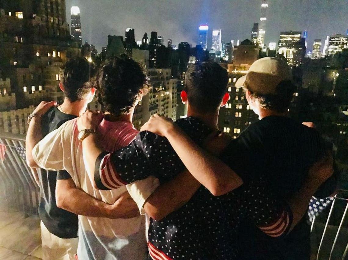 "Brothers. The tradition continues. " Nick Jonas