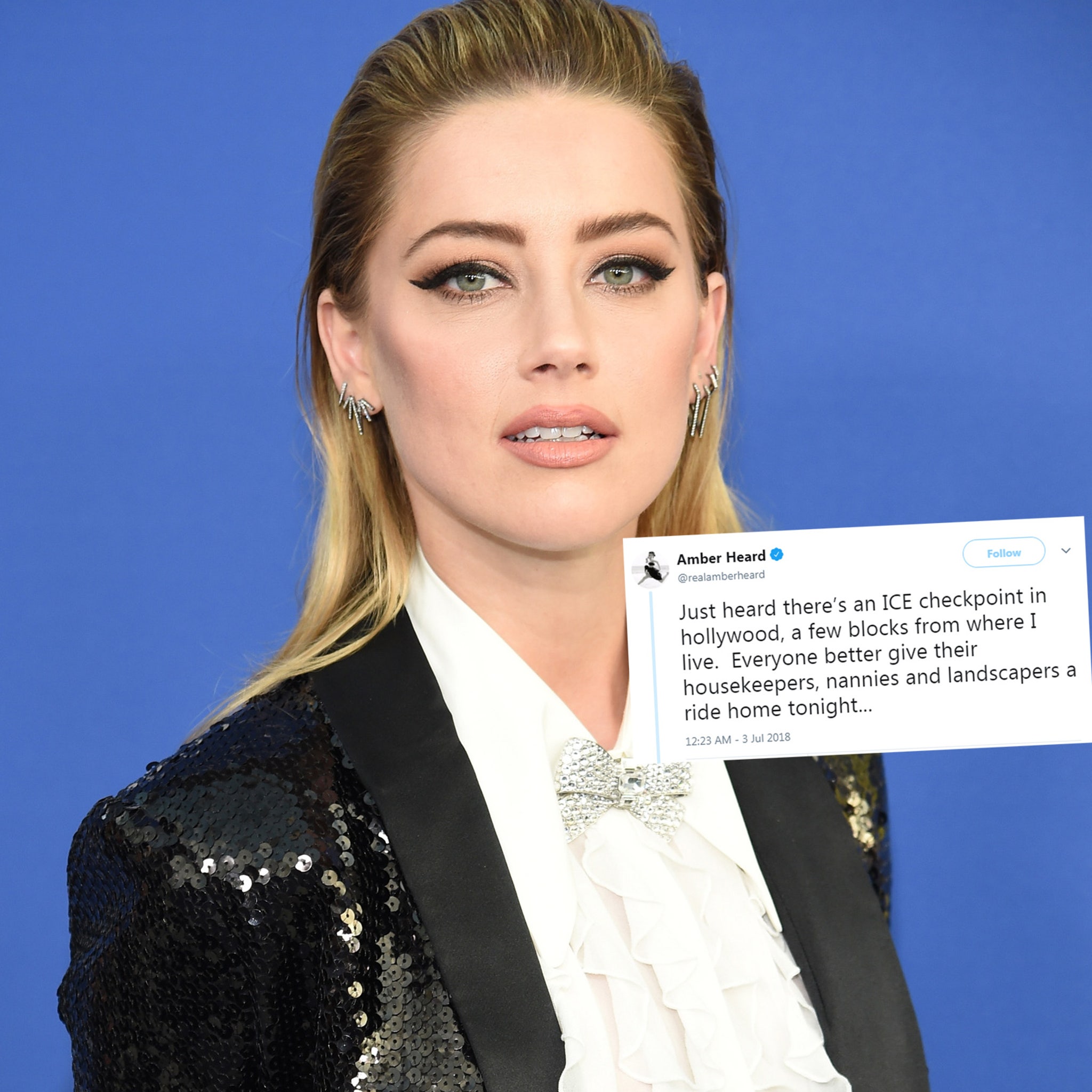 Twitter Slams Amber Heard for Racist Tweet About Immigrants