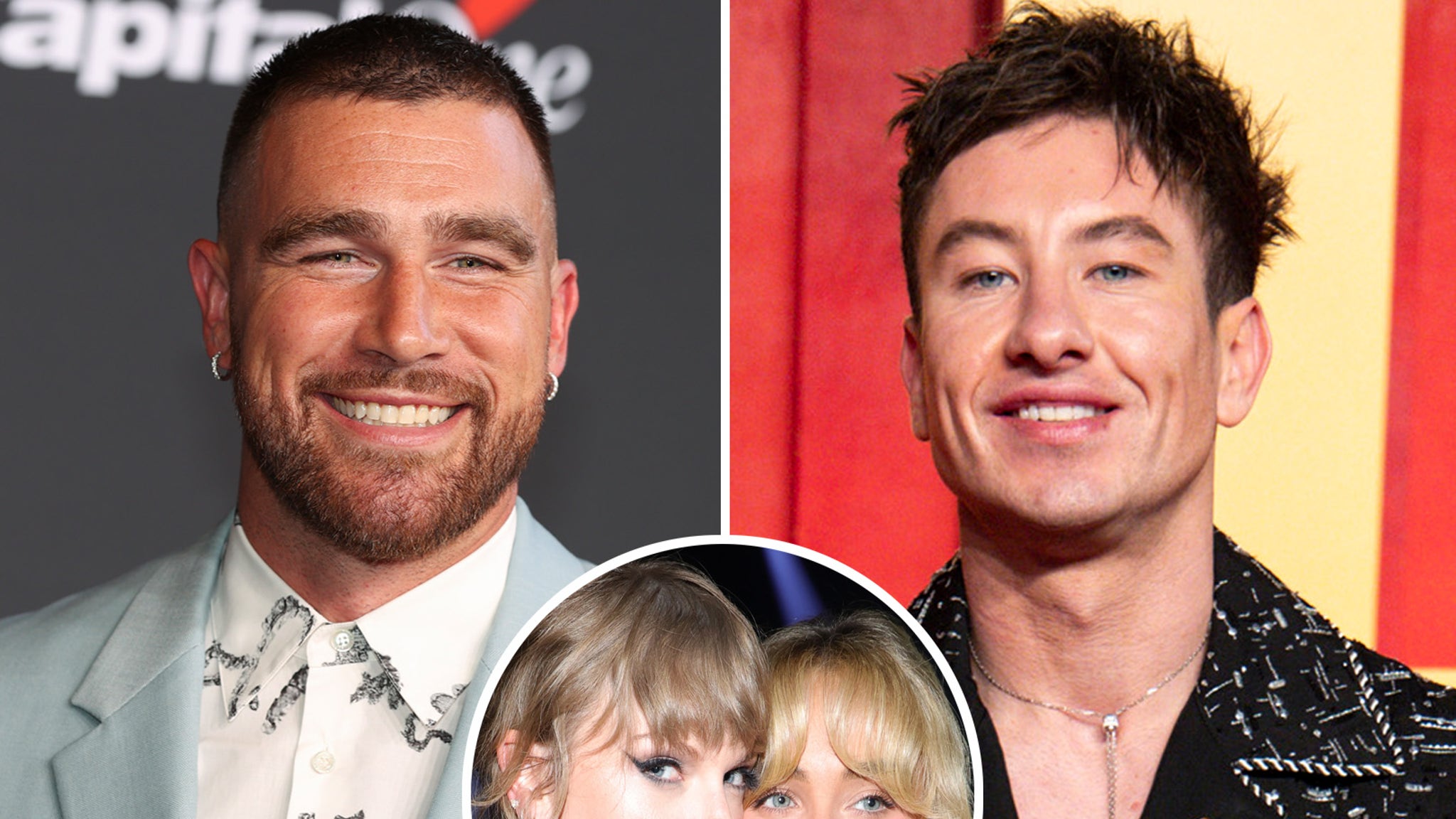 Travis Kelce and Barry Keoghan Meet Up Backstage at Justin Timberlake Concert -- See the Photo!