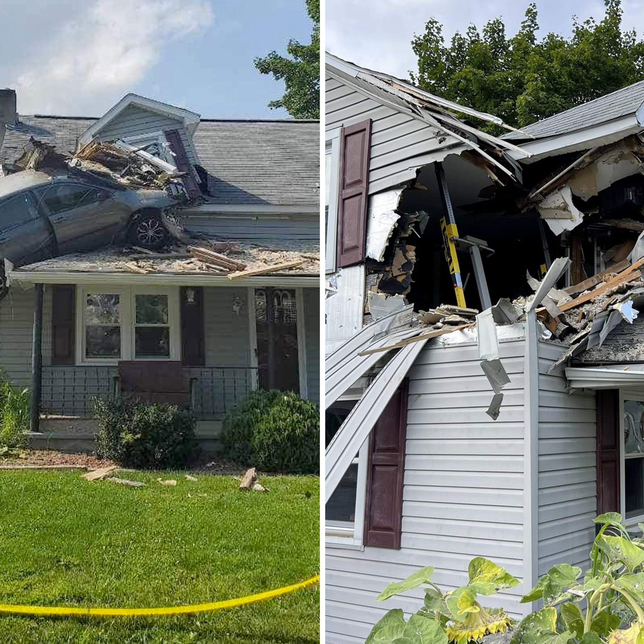 Car crashes into second floor of Pennsylvania home in 'intentional act,'  police say - The Washington Post
