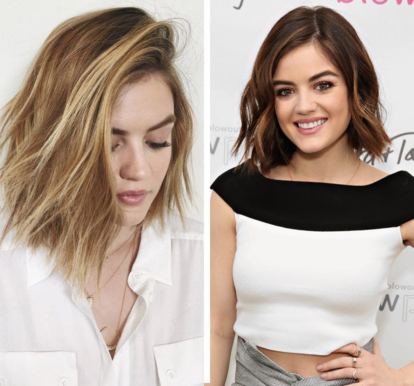 Lucy Hale Traded In Her Brunette Locks For a Blonde Bob -- Like the Look?!
