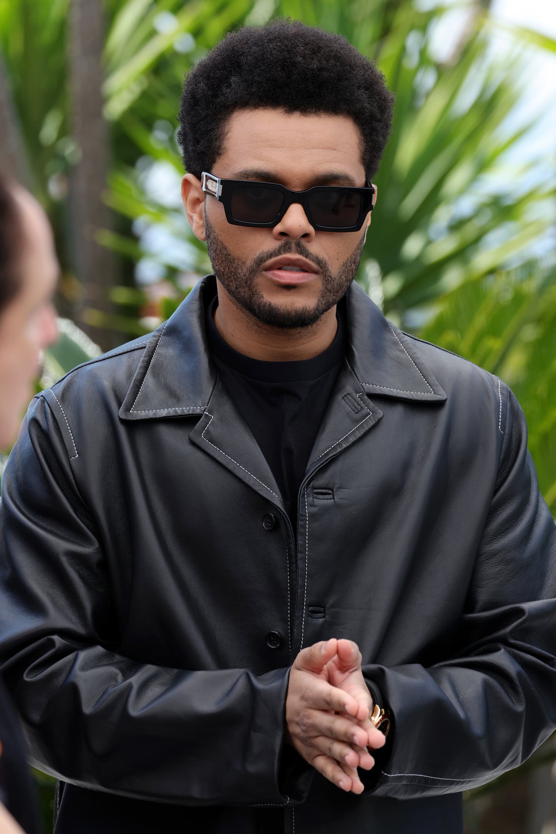 The Weeknd 76th Cannes Festival Leather Jacket