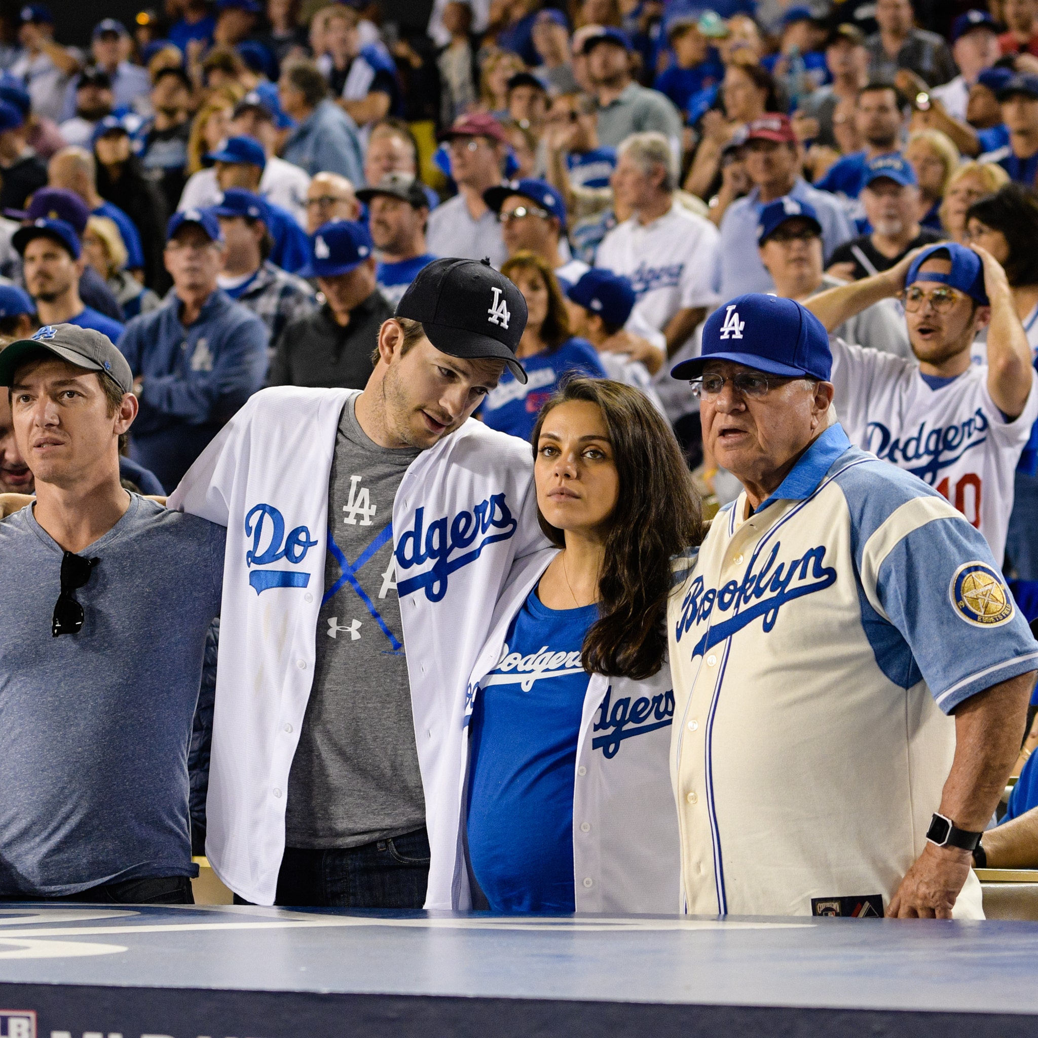 Ashton & Mila's Dodgers Game PDA