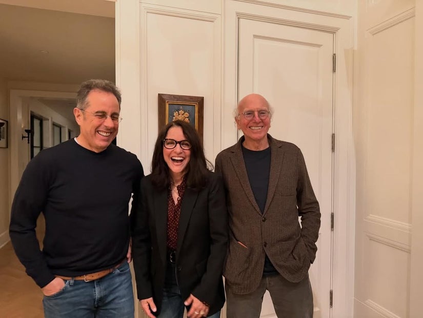 Jerry Seinfeld, Julia Louis-Dreyfus and Larry David Bust a Gut Laughing in Christmas Eve Reunion Pics