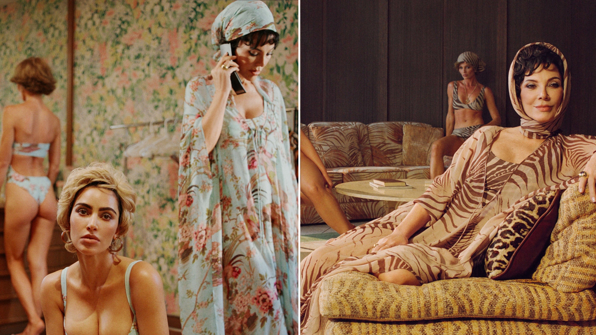 Kim Kardashian & Kris Jenner Star In SKIMS x Roberto Cavalli Campaign