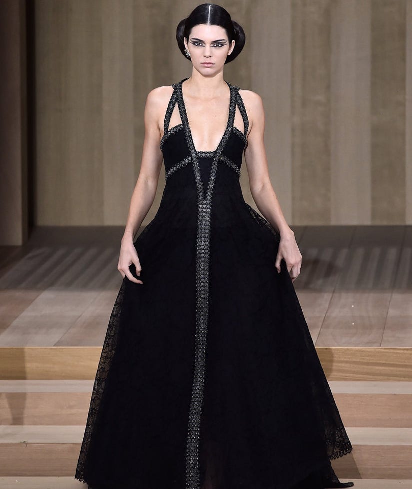Kendall Jenner Looks Fierce During Chanel's Haute Couture Show at
