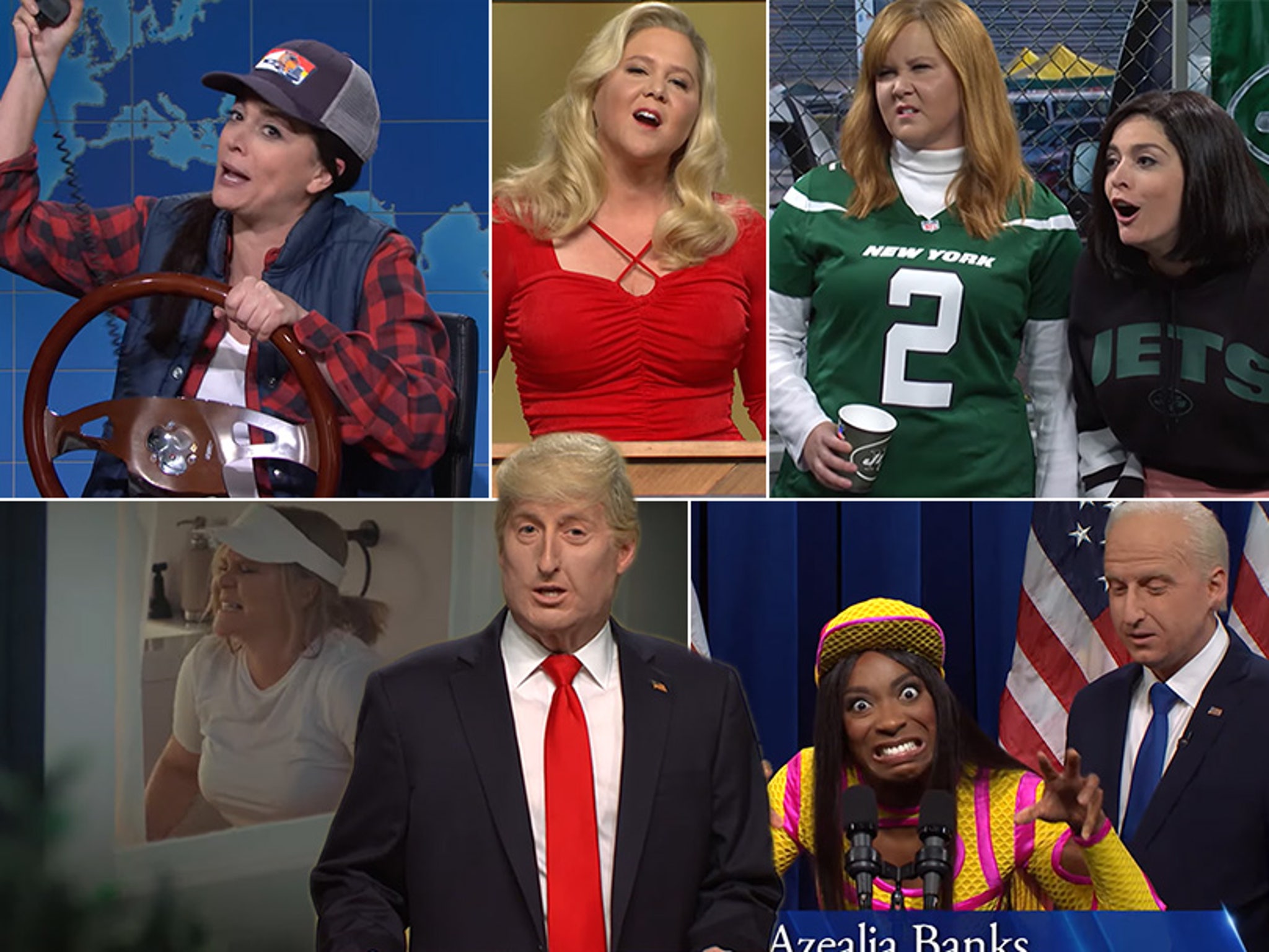Amy Schumer Spoofs New York Jets Fans in SNL Sketch