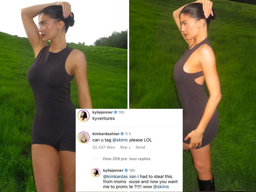 Kim Kardashian Shades Kylie Jenner for Not Tagging SKIMS on Instagram