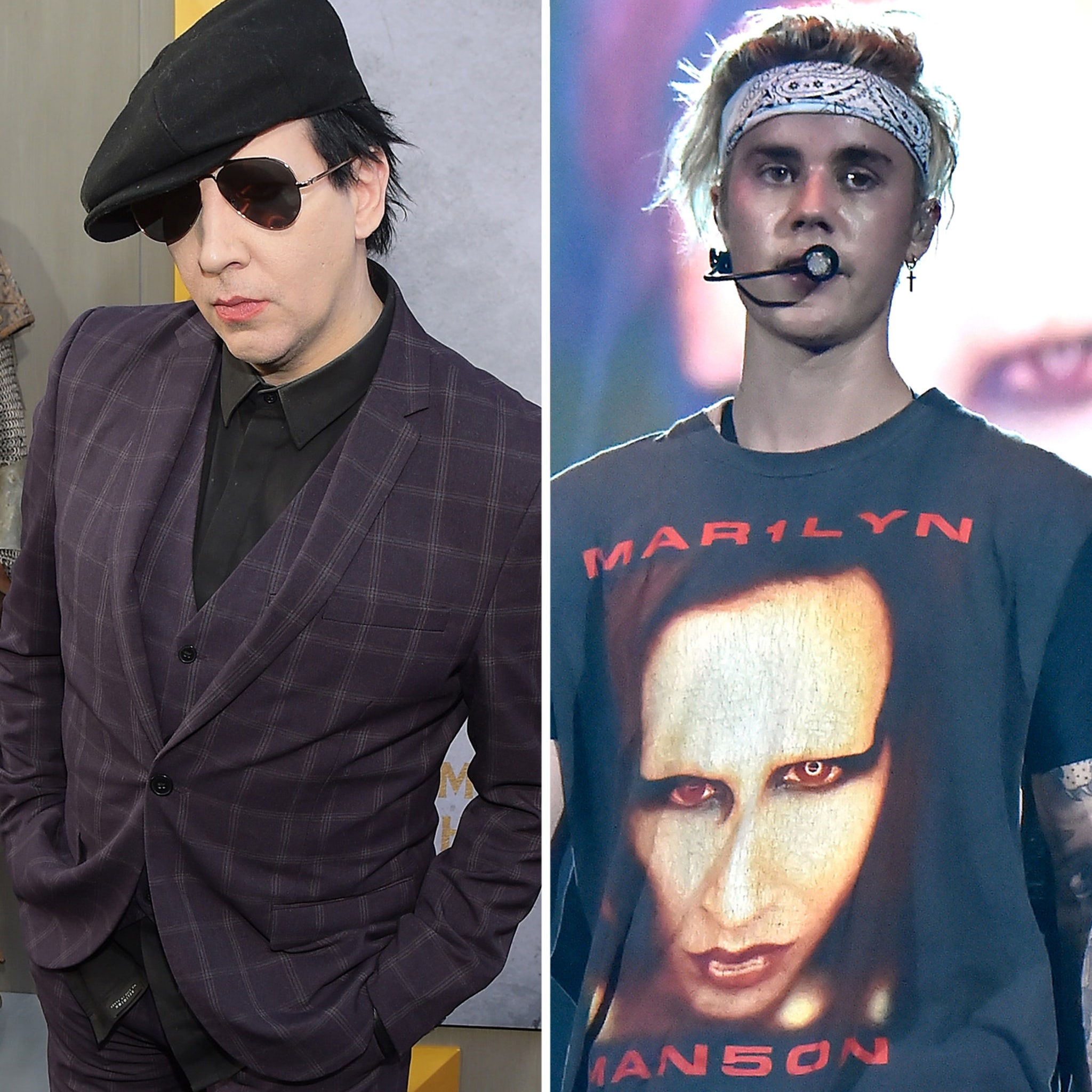 marilyn manson t shirt justin bieber