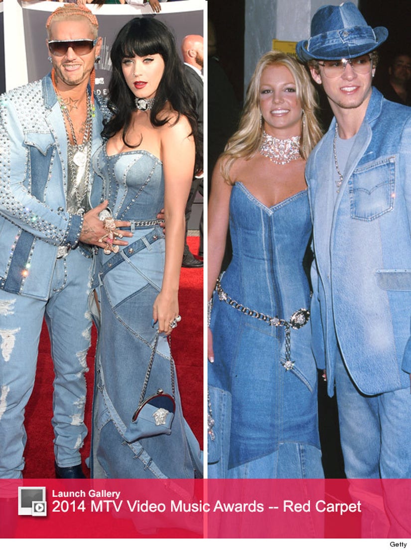 Katy Perry & Riff Raff Channel Britney Spears & Justin Timberlake At 2014  VMAs!