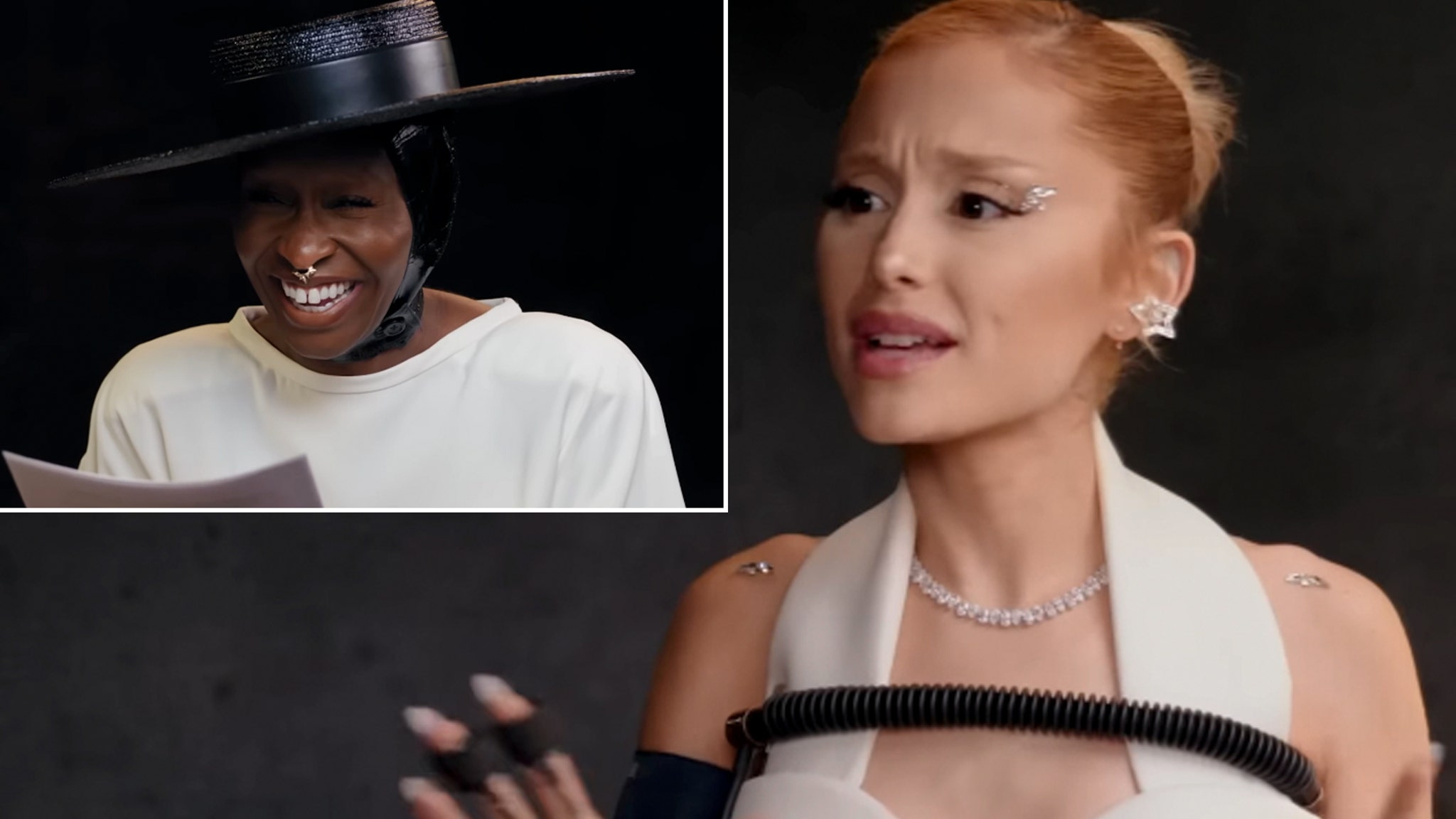 Ariana Grande Grilled About Plastic Surgery During Lie Detector Test with Cynthia Erivo