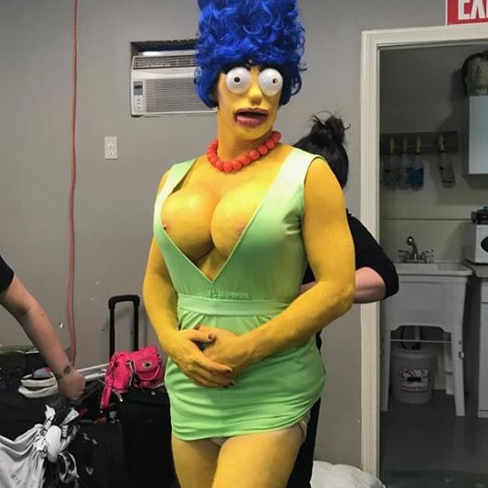 Here's the Story Behind Colton Haynes' Sexy Marge Simpson Halloween Costume  (Exclusive)