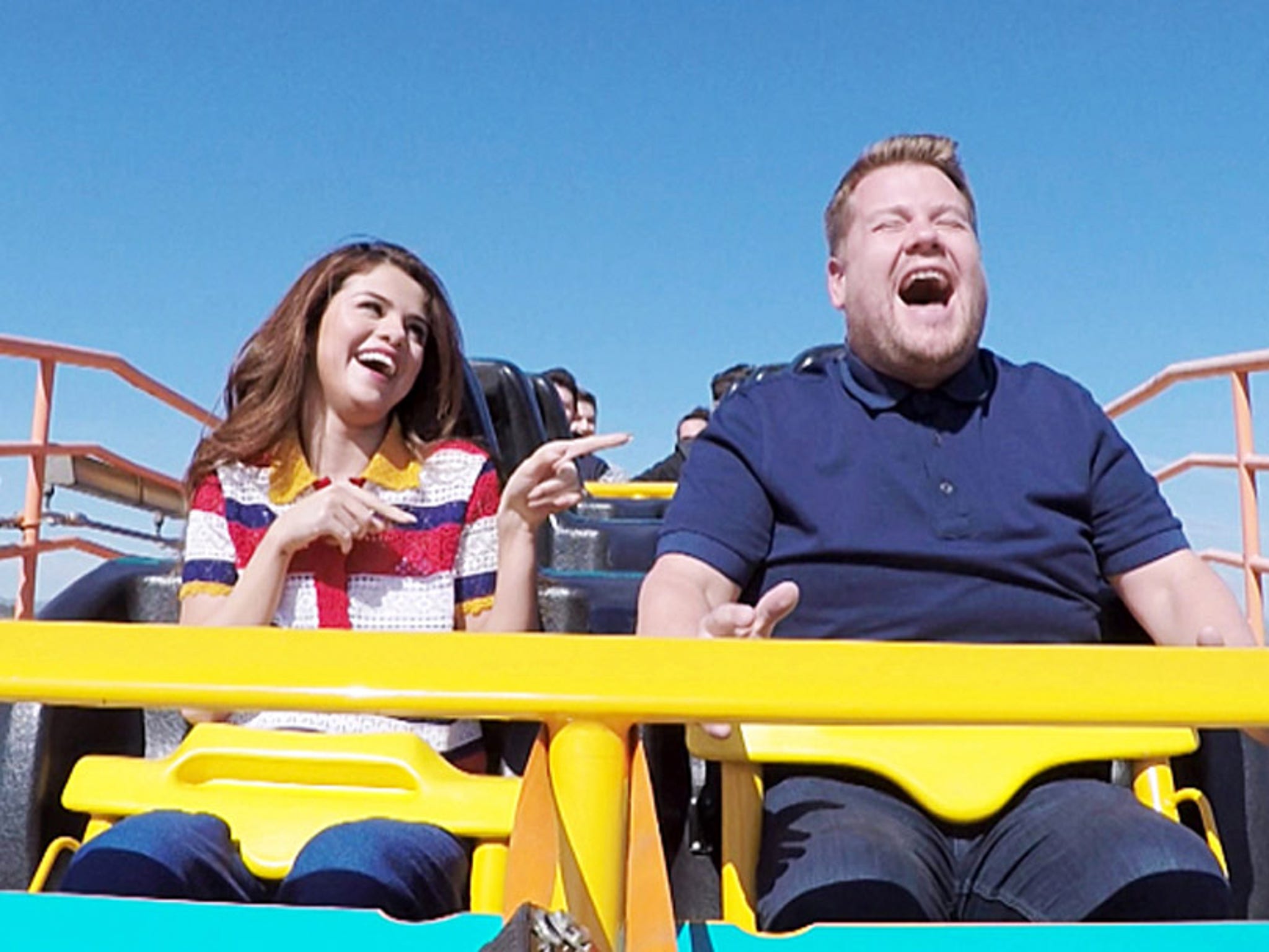 Selena Gomez James Corden Ride Roller Coaster on