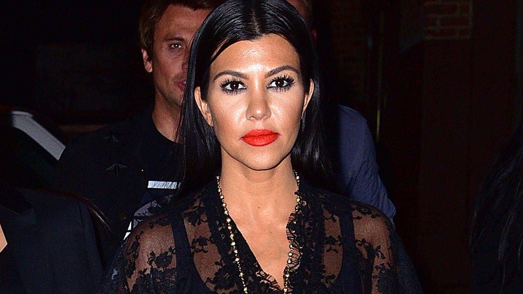 Kourtney Kardashian Upstages Kim In Super Sexy Sheer Dress