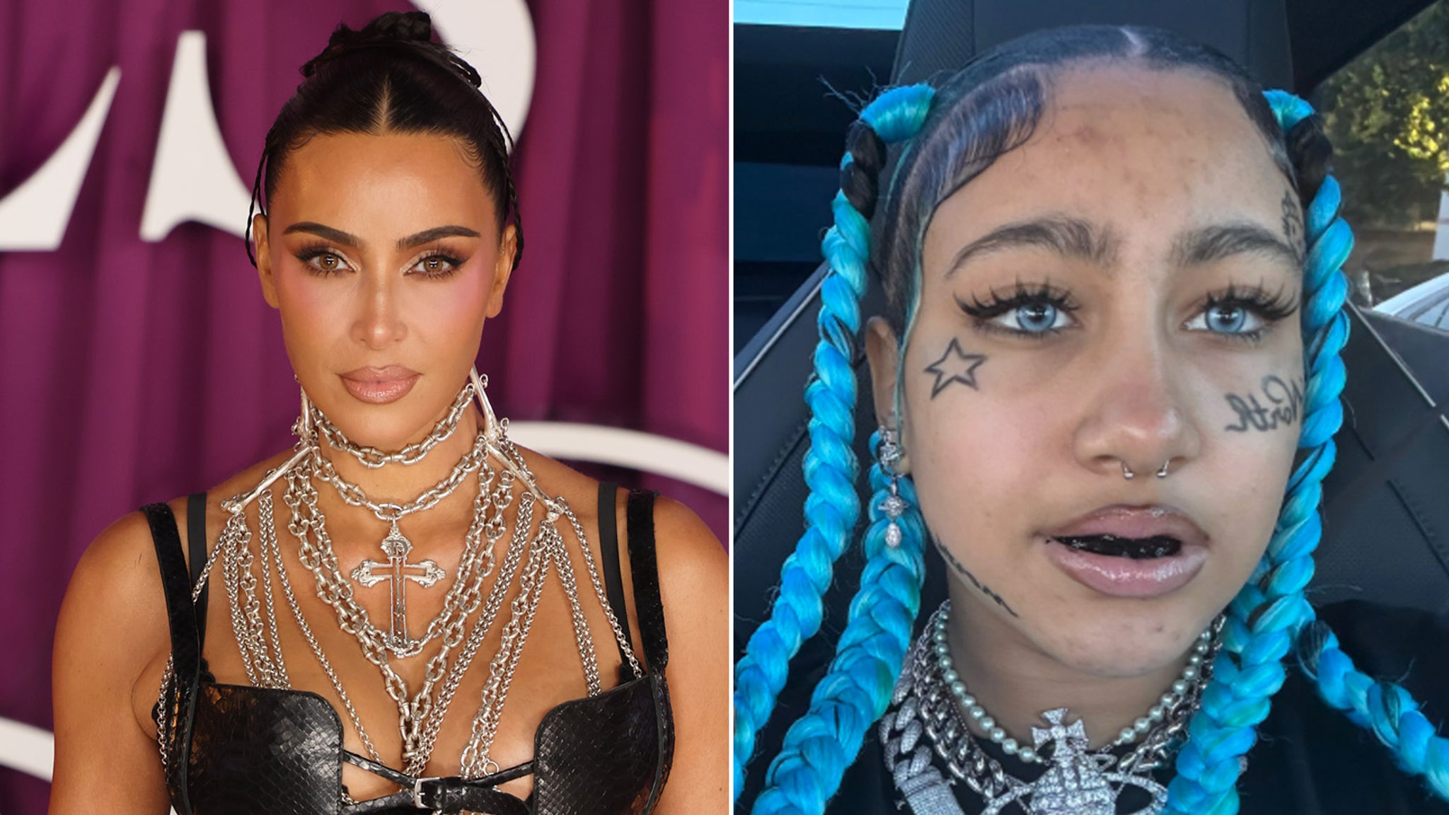 Kim Kardashian Defends Daughter North West’s Fake Tattoos & Piercing After Backlash