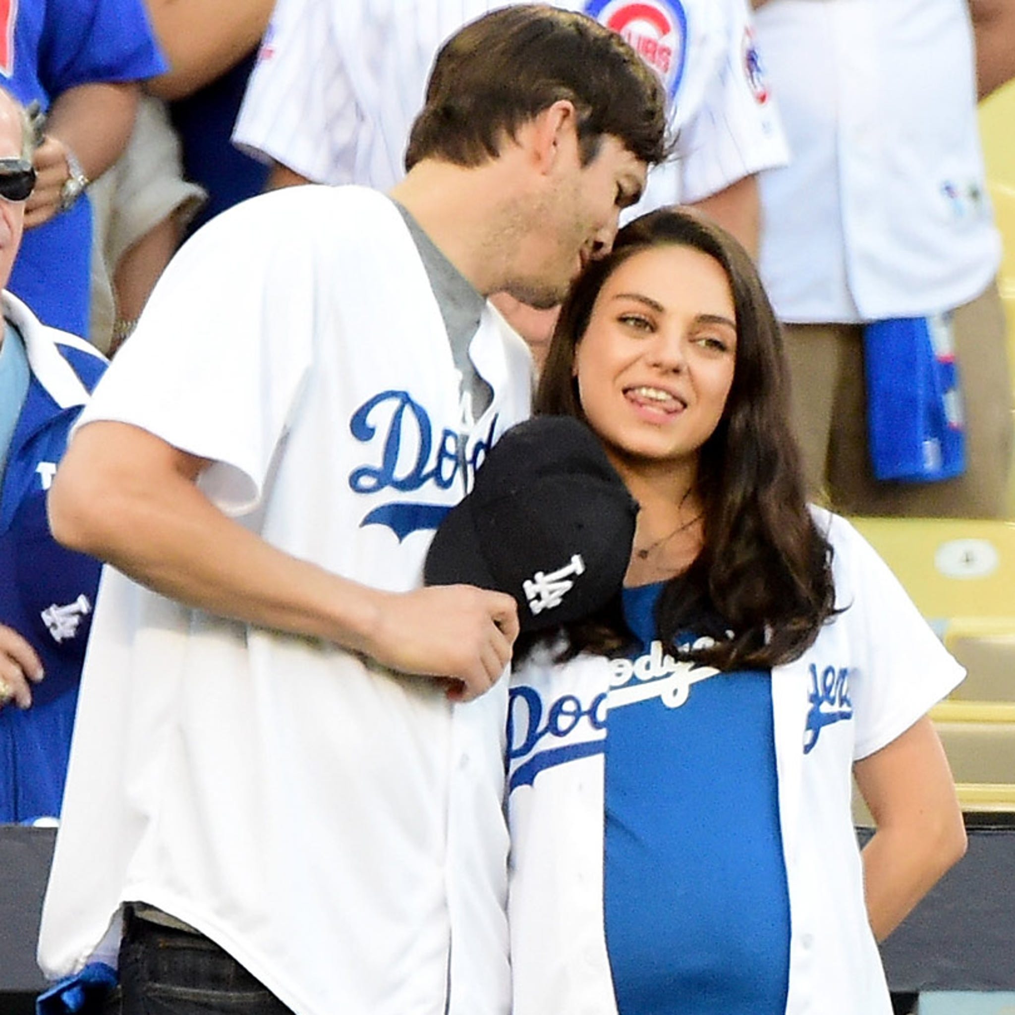 Pregnant Mila Kunis Brings Huge Baby Bump to Dodgers Game with Fiance  Ashton Kutcher: Photo 3168909, Ashton Kutcher, Mila Kunis, Pregnant  Celebrities Photos
