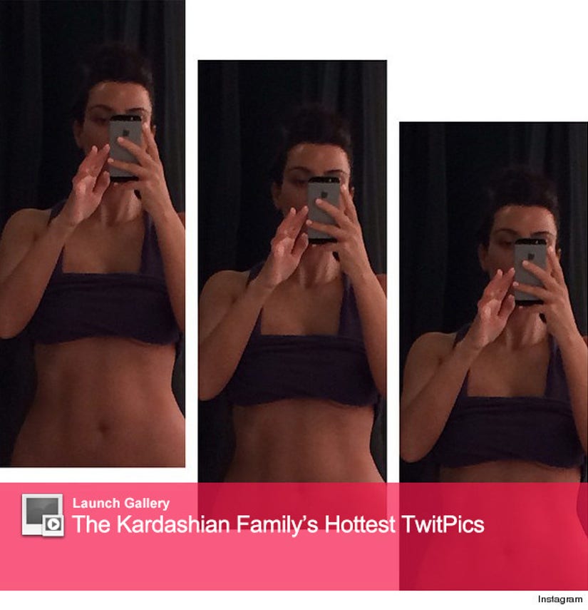 Kim Kardashian Hits The Gym Flaunts Abs Before Alleged Wedding
