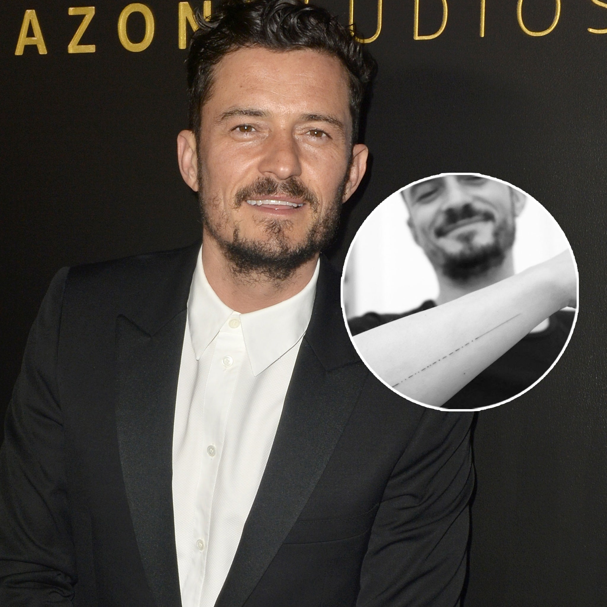 Orlando Bloom Fixes Misspelled Morse Code Tattoo of Son's Name