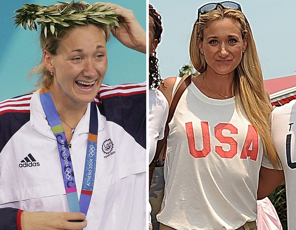 Famous Olympians Then Now