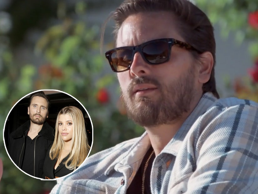 Scott Disick and Sofia Richie wear matching sweatshirts as they