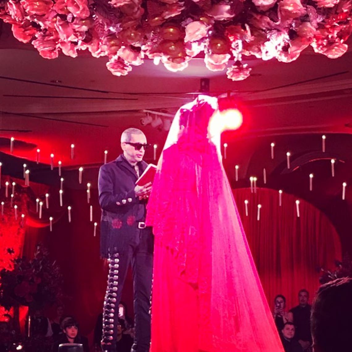 Inside Kat Von D's Red Goth Wedding to Leafar Seyer