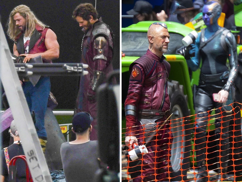 Chris Hemsworth e Chris Pratt aparecem em fotos do set de Thor