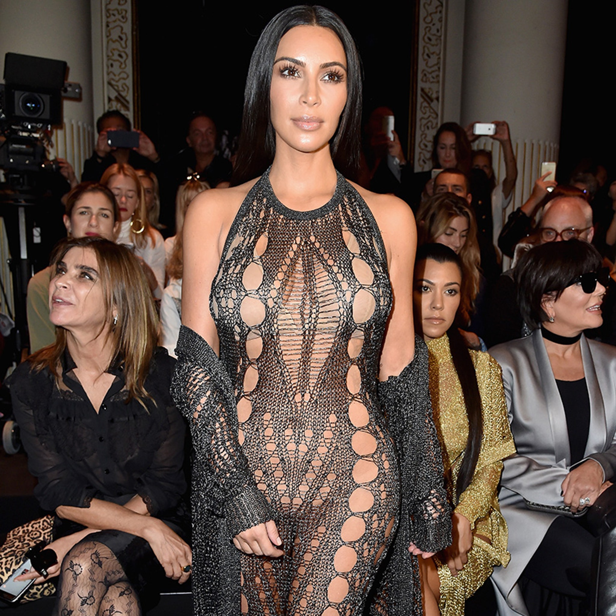 Kim Kardashian Appears to Attend Paris without Any Underwear Down