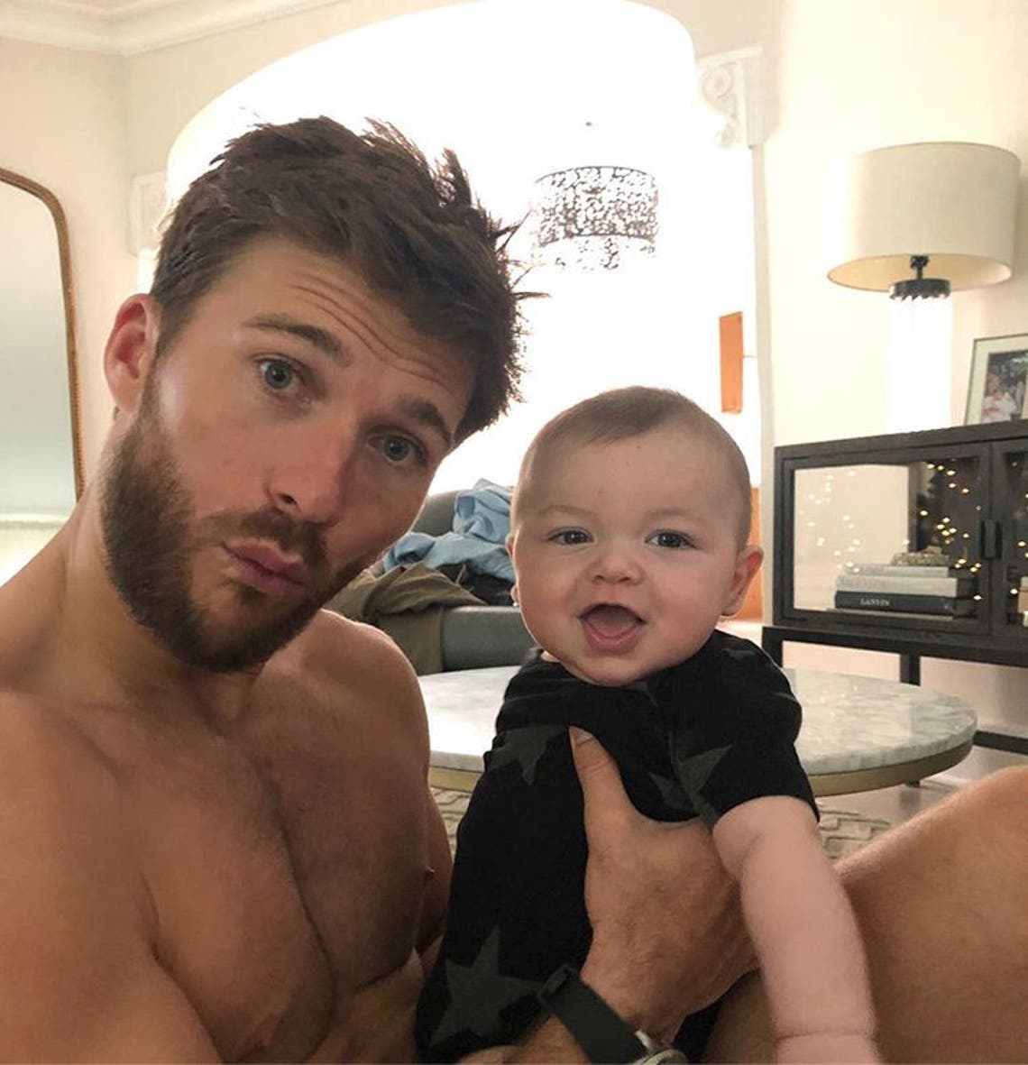 "Uncle Scott..... baby titan. Not sure who is more mature at this point. I’m Sure it’s neck and neck" Scott Eastwood