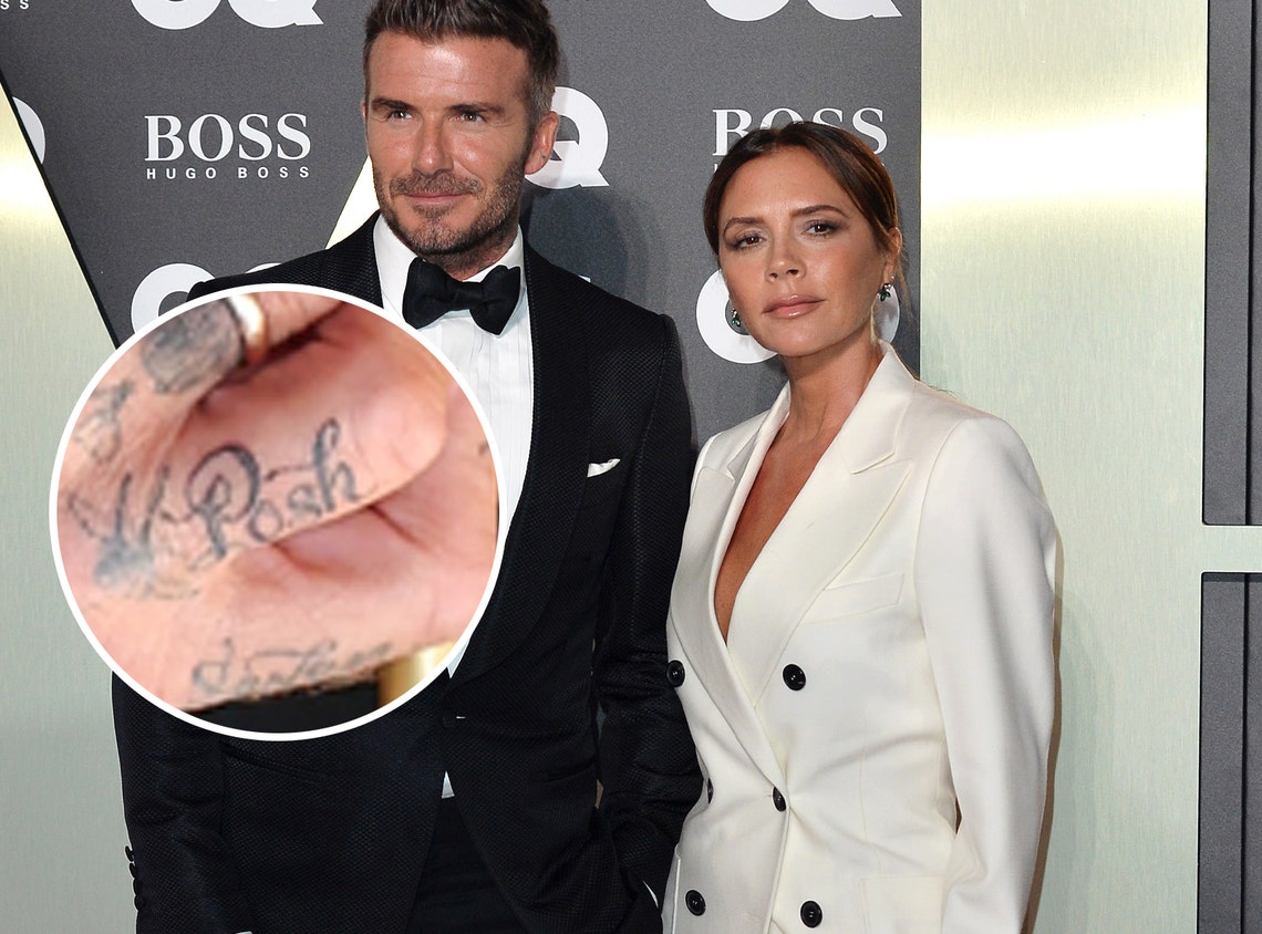 David Beckham has a date tattooed in Roman numerals,