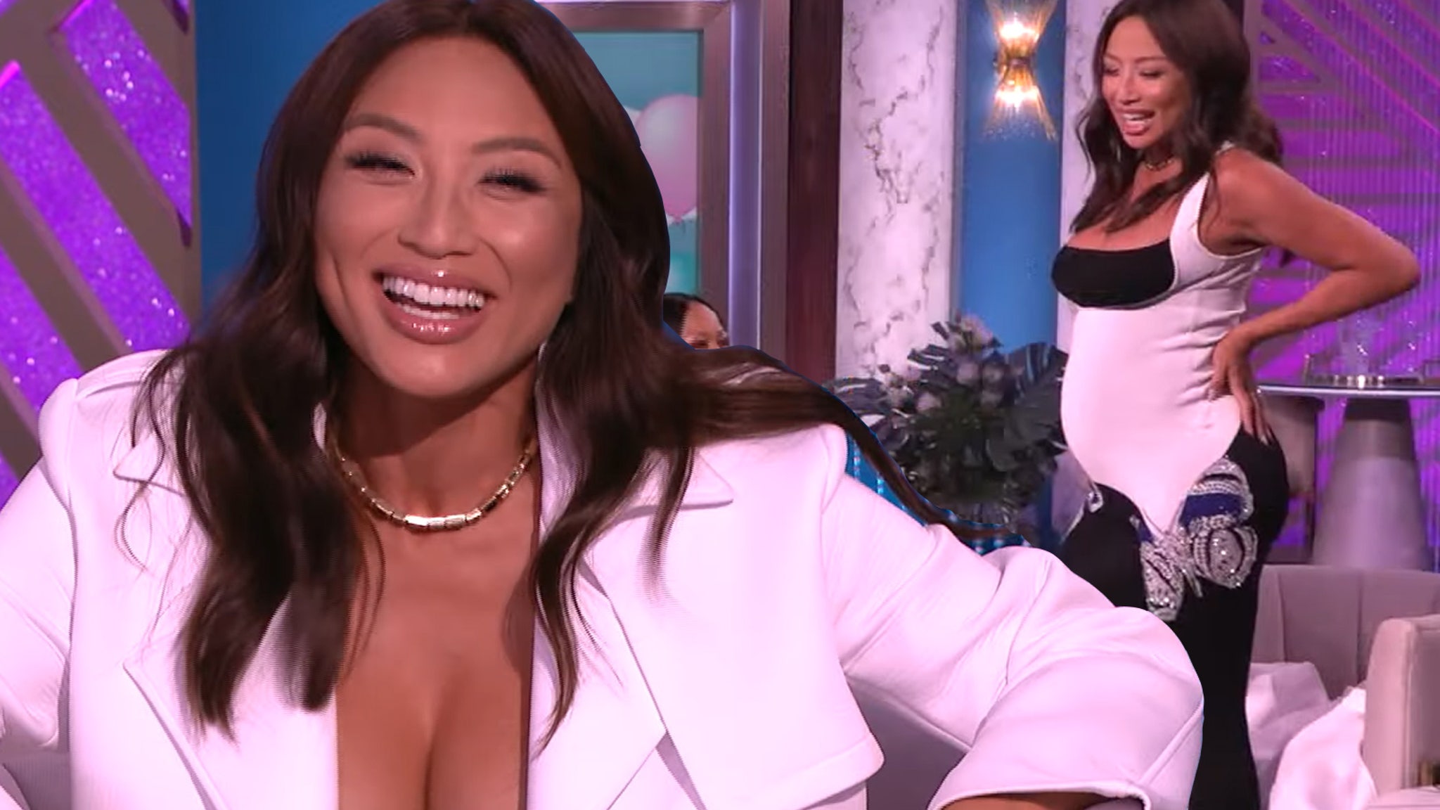 Jeannie Mai Reveals Pregnancy, Baby Bump on The Real Return.