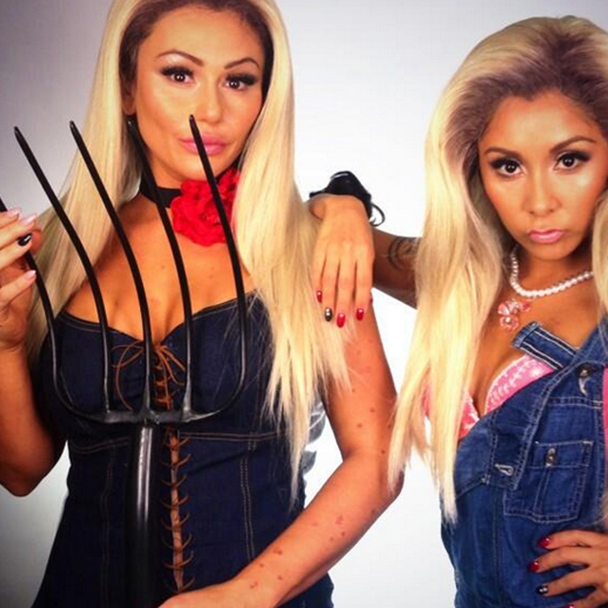 Schwing? Snooki and JWoww dress up as classic TV couplings 